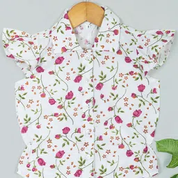 Tangerine Closet Women Floral Print Shirt Collar Shirt Style Top-image-72