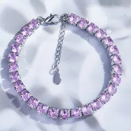 Designs & You Women Crystals Silver-Plated Wraparound Bracelet-44