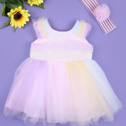 V-Mart Girls Embelished Round Neck Fit & Flare Dress-picture-38