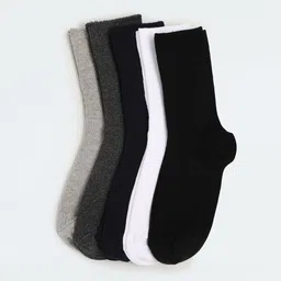 max Girls Pack Of 5 Calf-Length Socks-33