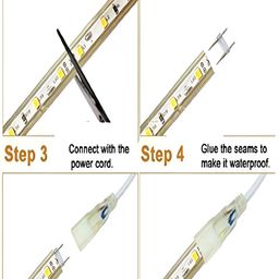 KAVYARA Yellow Rice Shape String Lights image 5