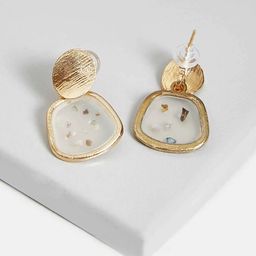 Rhea Gold-Plated Antheia Speckled AcetateContemporary Drop Earrings-image-46