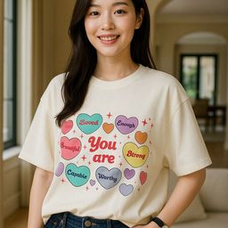 DressBerry Women Typography Printed Round Neck Pure Cotton Oversized T-shirt-image-23