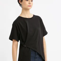 SHOWOFF Extended Sleeves Cotton Top-14