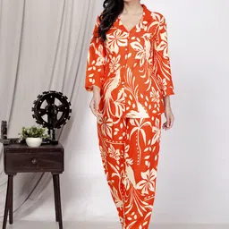 SAKURA Floral Printed Shirt & Trousers Co-Ord Set-picture-32