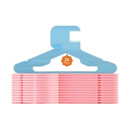 Aura 24-Pcs Blue & Pink European Style Non-Slip Cloth Hangers-46