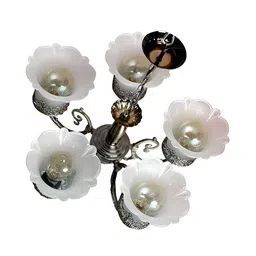 KINIS Black & White Textured Abstract Shaped Ceiling Lamp image 5