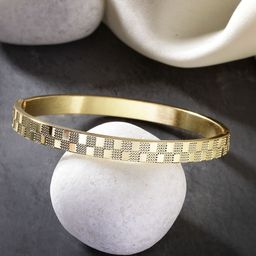 The Roadster Lifestyle Co Men Gold-Plated Kada Bracelet-image-78
