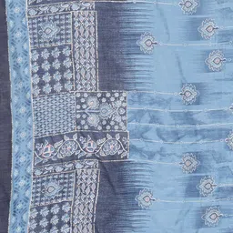 Rajnandini Geometric Printed V-Neck Straight Kurta With Salwar & Dupatta image 4