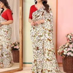 Jinal & Jinal Floral Pure Georgette Saree-picture-18