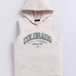 Ginie Boys Printed Hooded Monochrome T-shirt-image-94