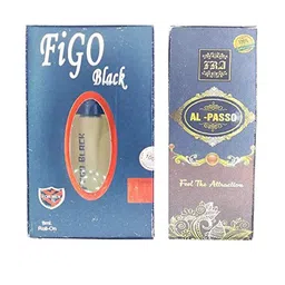 RAVIOUR LIFESTYLE Set of 2 Figo Black & Al Passo 100% Pure & Alcohol-Free Attar -8 ml Each-81