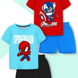 Marvel by Miss and Chief Boys Printed T-shirt with Shorts-image-13