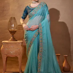 Kalista Woven Design Embroidered Saree-picture-30