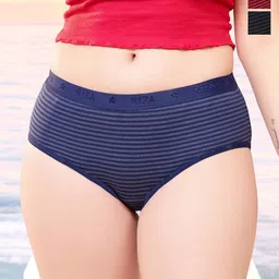 Trylo Pack Of 3 Striped Hipster Briefs YIKING DARK PANTY-PRINTED COLOURS-M-image-93