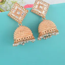 MEMOIR Classic Jhumkas Earrings-image-27