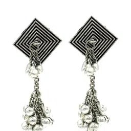 Gurjari Jewellers Tops with Brass Gungru Earrings-image-12