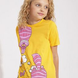 Vero Moda Girls Graphic Printed Round Neck Cotton T-Shirt-image-31