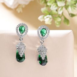 ZENEME Teardrop Shaped Drop Earrings-3