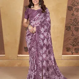 VARNI FABRICS Floral Pure Georgette Saree-18