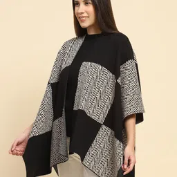Global Republic Geometric Printed Asymmetric Open Front Shrug image 5