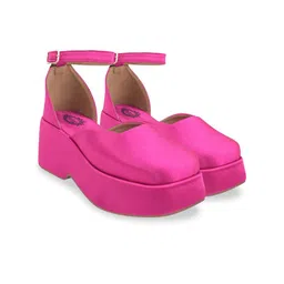 Shoetopia Embellished Party Platform Pumps-42