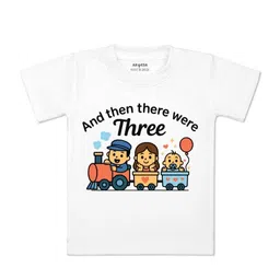 arvesa And Then There Were Three Printed Kids Tshirt-picture-0
