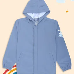 HOUSE OF VEDAS Unisex Kids Windcheater and Water Resistant Outdoor Sporty Jacket with Embroidered-23