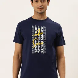 AMSWAN Men Typography Printed Applique T-shirt-image-99