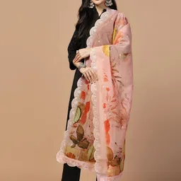Kaizen TEXO FAB Printed Organza Dupatta image 3