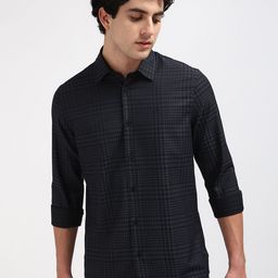 Calvin Klein Jeans Men Grid Tattersall Checks Opaque Casual Shirt-image-53