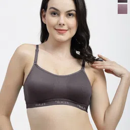 SHYAM SONS FLAIR Brezza Pack of 2 Full Coverage Non Padded Sports Bra-23