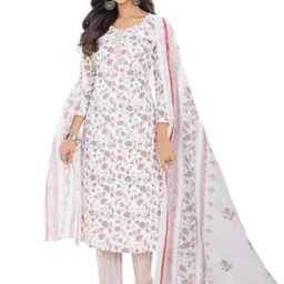 SAARAH White Pure Cotton Kurta Sets-image-65