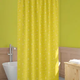 ArtzFolio Yellow & White Printed Waterproof Shower Curtains-image-87