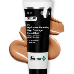 The Derma co. 1% Hyaluronic Hydrating High Coverage Foundation 18 ml  Beige 06-30