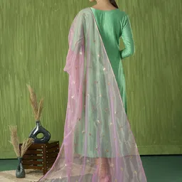 Dupatta Bazaar Embroidered Dupatta with Sequinned image 5