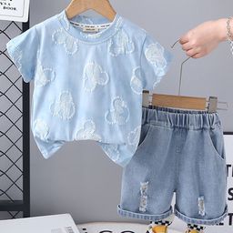 INCLUD Girls Printed T-shirt with Shorts-image-5