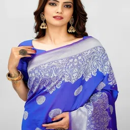 all about you Woven Design Zari Pure Silk Banarasi Saree-image-34