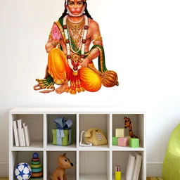 Decor Villa Multicolor Lord Hanuman Wall Sticker-picture-6