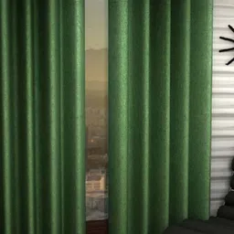 BELLA TRUE Green 2 Pieces Long Door Curtains-image-91