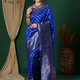 KALINI Women Ethnic Motifs Zari Banarasi Saree-image-44