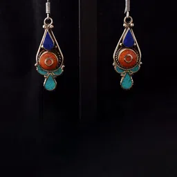 AAR Jewels Rhodium-Plated Teardrop Shaped Drop Earrings-45