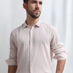 Mufti Men Slim Fit Striped Casual Shirt-picture-15