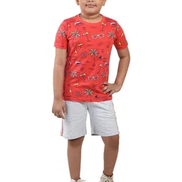 Clothe Funn Boys Printed T-shirt with Shorts-image-68