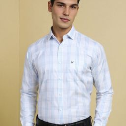 Allen Solly Men Slim Fit Spread Collar Checked Cotton Formal Shirt-image-40
