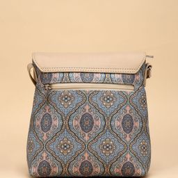 Anouk Floral Printed PU Structured Sling Bag with Applique image 3