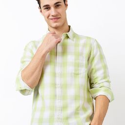 SPYKAR Men Slim Fit Spread Collar Buffalo Checked Cotton Casual Shirt-image-53