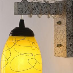 SOMIL Yellow Glass Cylinder Printed Wall Lamps-image-51
