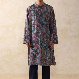 Moara Floral Printed Straight Pure Cotton Kurta with Trousers-image-62