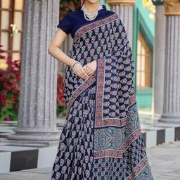 all about you Bagh Pure Silk Designer Bagru Saree-14